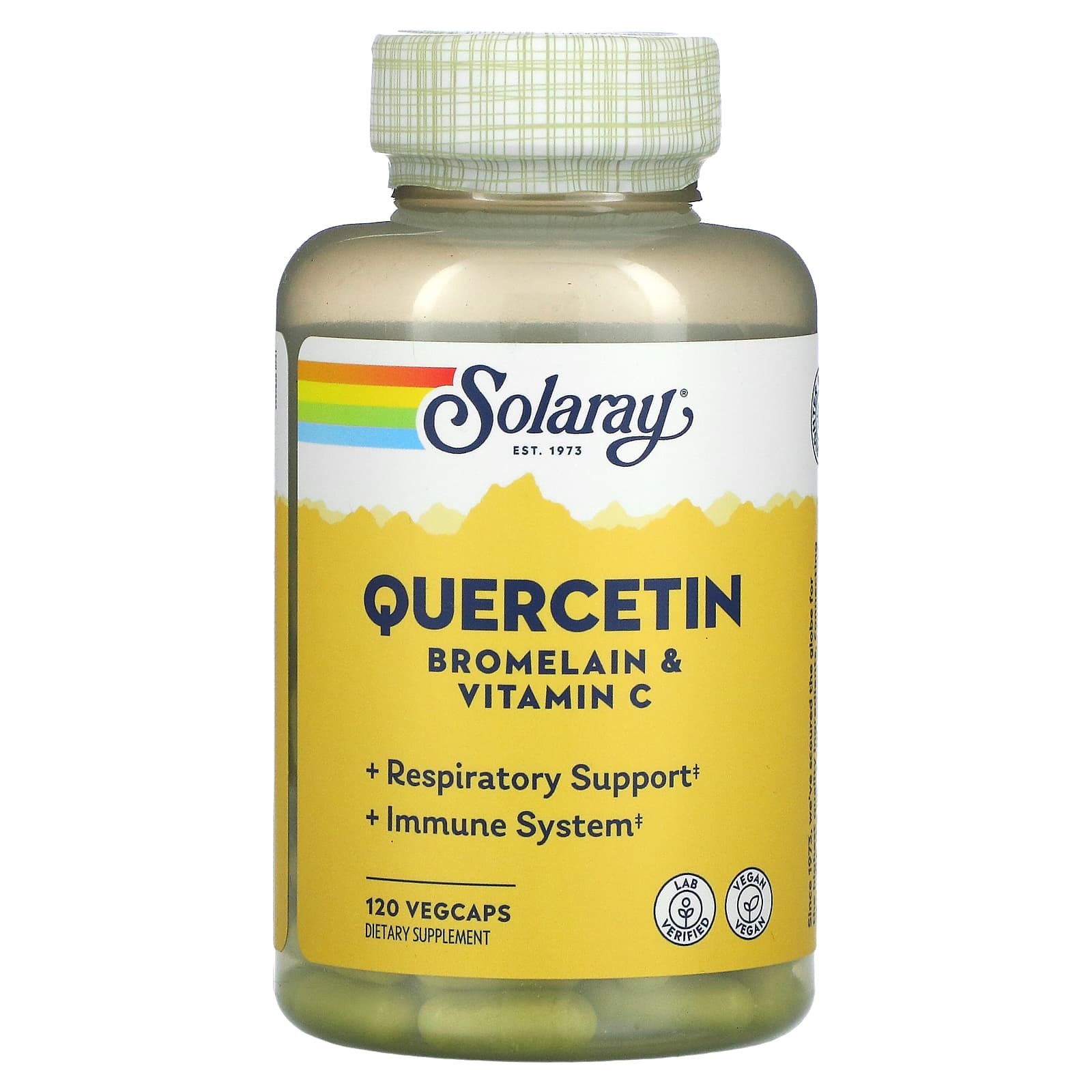 Solaray, Quercetin, Bromelain & Vitamin C, 120 VegCaps UPC 076280044676 | HiLife Vitamins